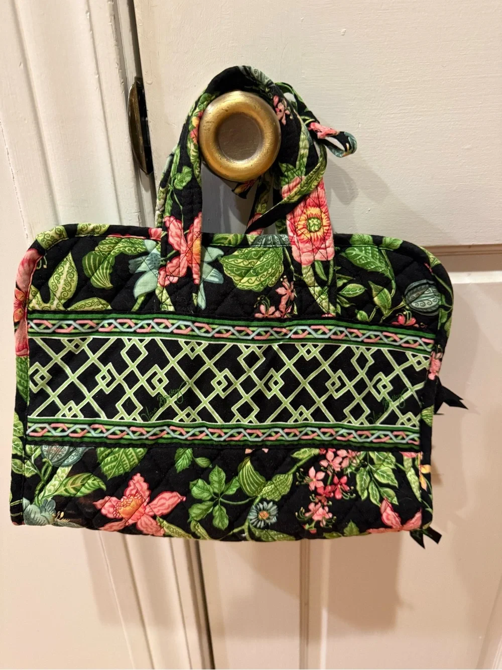 Vintage Vera Bradley Botanica Floral Hanging Cosmetic Travel Bag